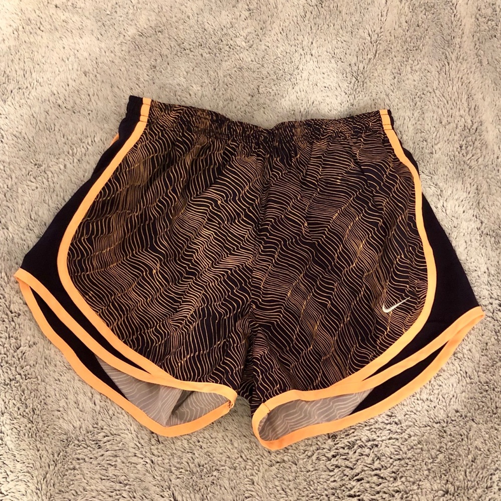 Nike Shorts- Neon Orange and Navy
